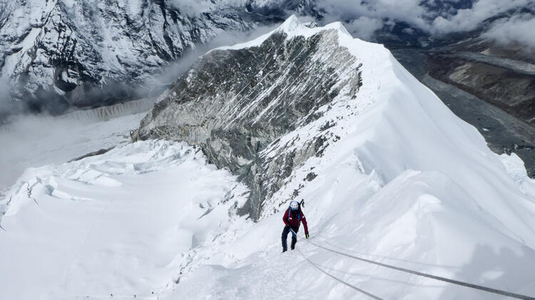 Aufstieg Zum Lobuche East Gipfel Expedition Island Peak 9