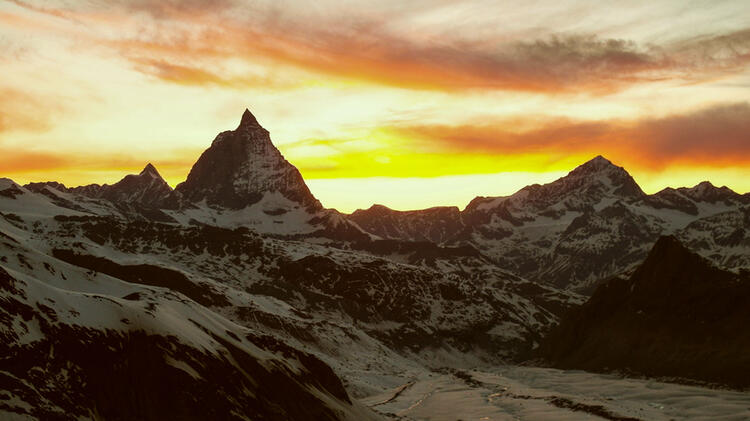 Das Matterhorn Im Sonnenuntergang