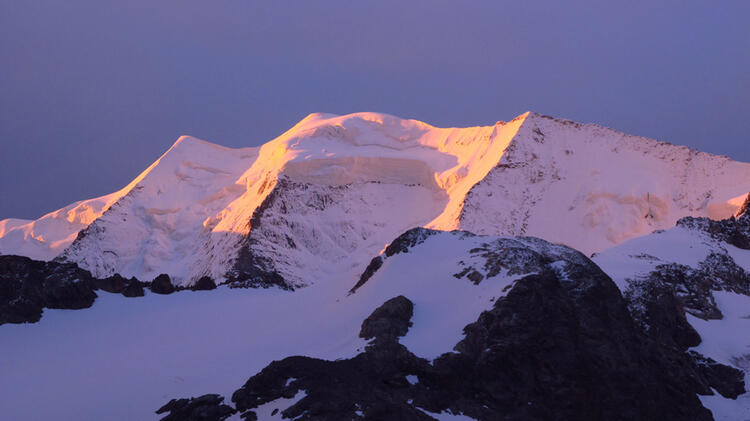 Die Drei Pfeiler Des Piz Palue In Der Bernina