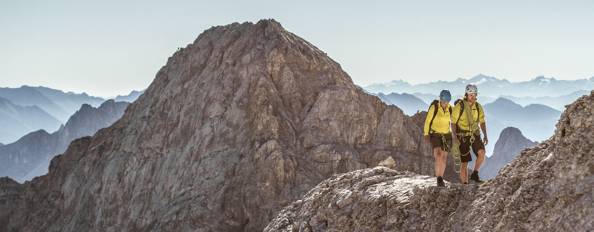 Klettern am Jubelgrat an der Zugspitze Klettern am Jubelgrat an der Zugspitze